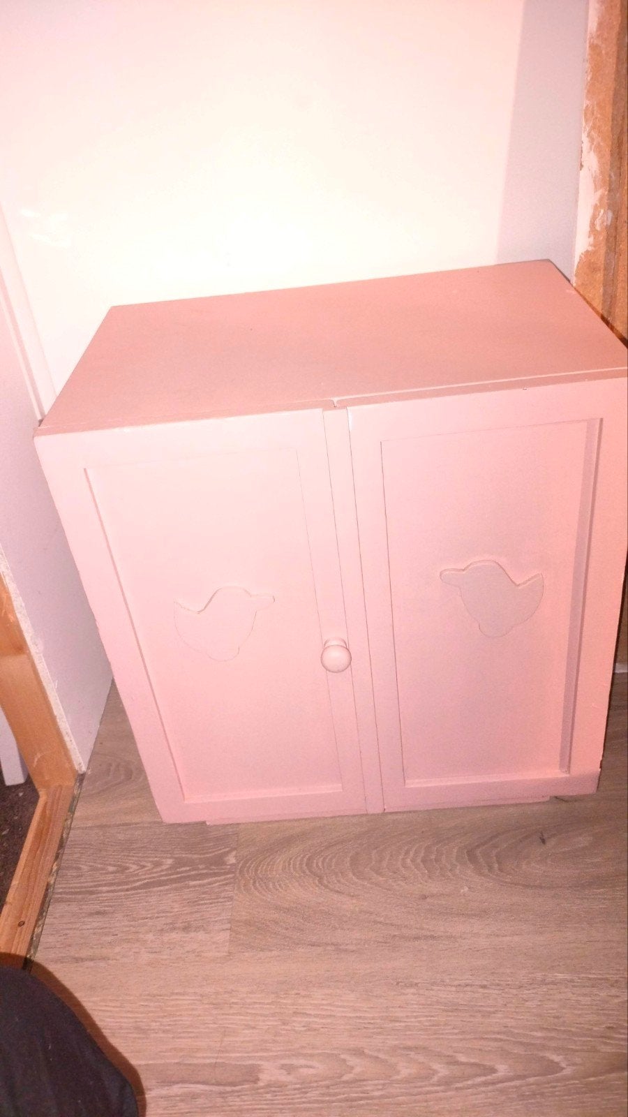 Roze kastje met vogeltjes, Gebruikt, Minder dan 50 cm, Ophalen, Minder dan 90 cm