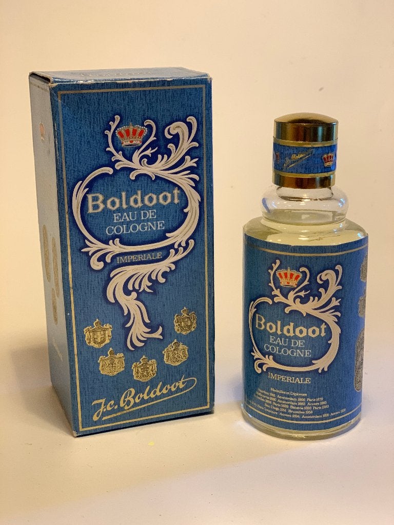Vintage Boldoot Eau de Cologne Imperiale 50ml in doosje, Ophalen of Verzenden, Zo goed als nieuw, Parfumfles