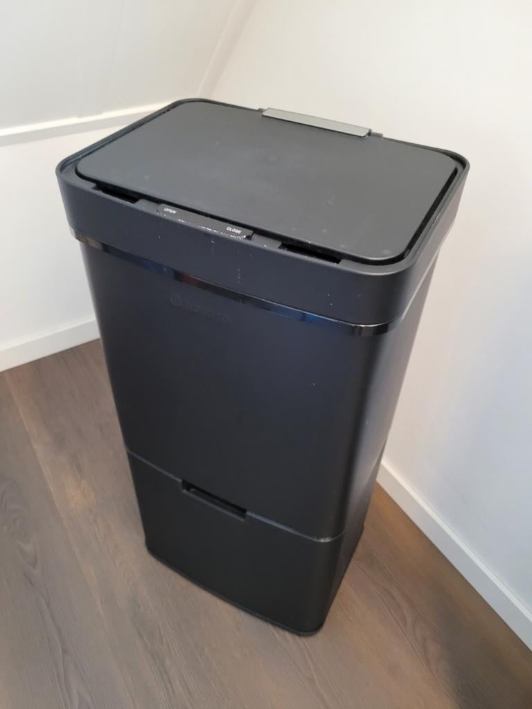 Homra Nexo prullenbak met afvalscheiding en sensor, Ophalen, 40 liter of meer, Zo goed als nieuw, Metaal