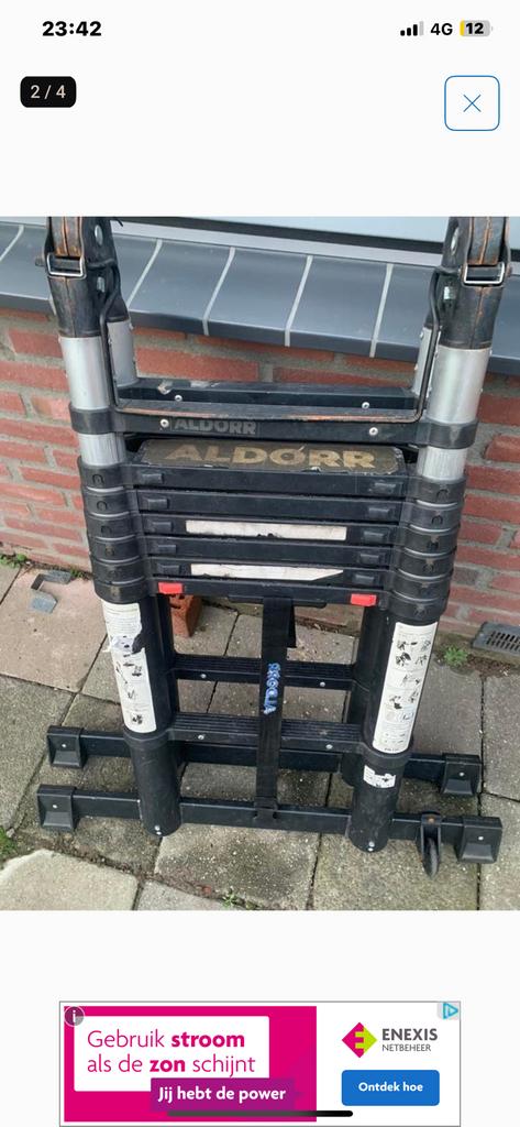 Aldorr telescoop ladder, Ophalen of Verzenden, Zo goed als nieuw