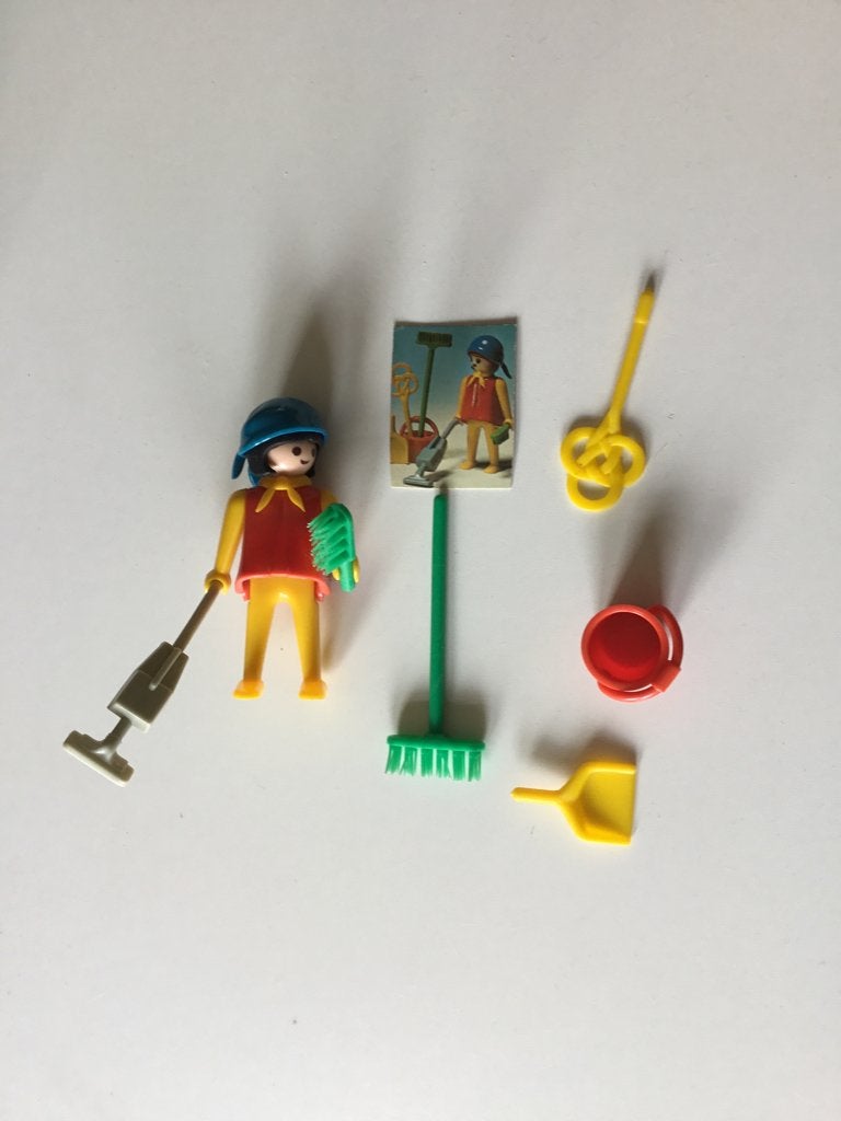 Playmobil jaren 70 schoonmakertje compleet 3315, Complete set, Ophalen of Verzenden, Zo goed als nieuw, Figuren