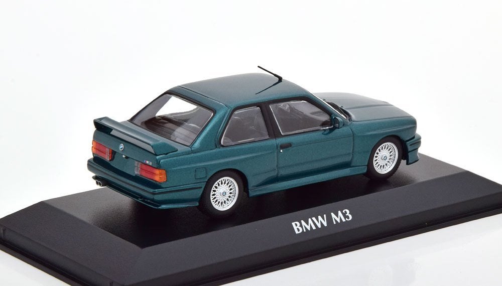Maxichamps 1:43 BMW M3 E30 1987 donkergroen metallic, -, Nieuw, Ophalen of Verzenden, -