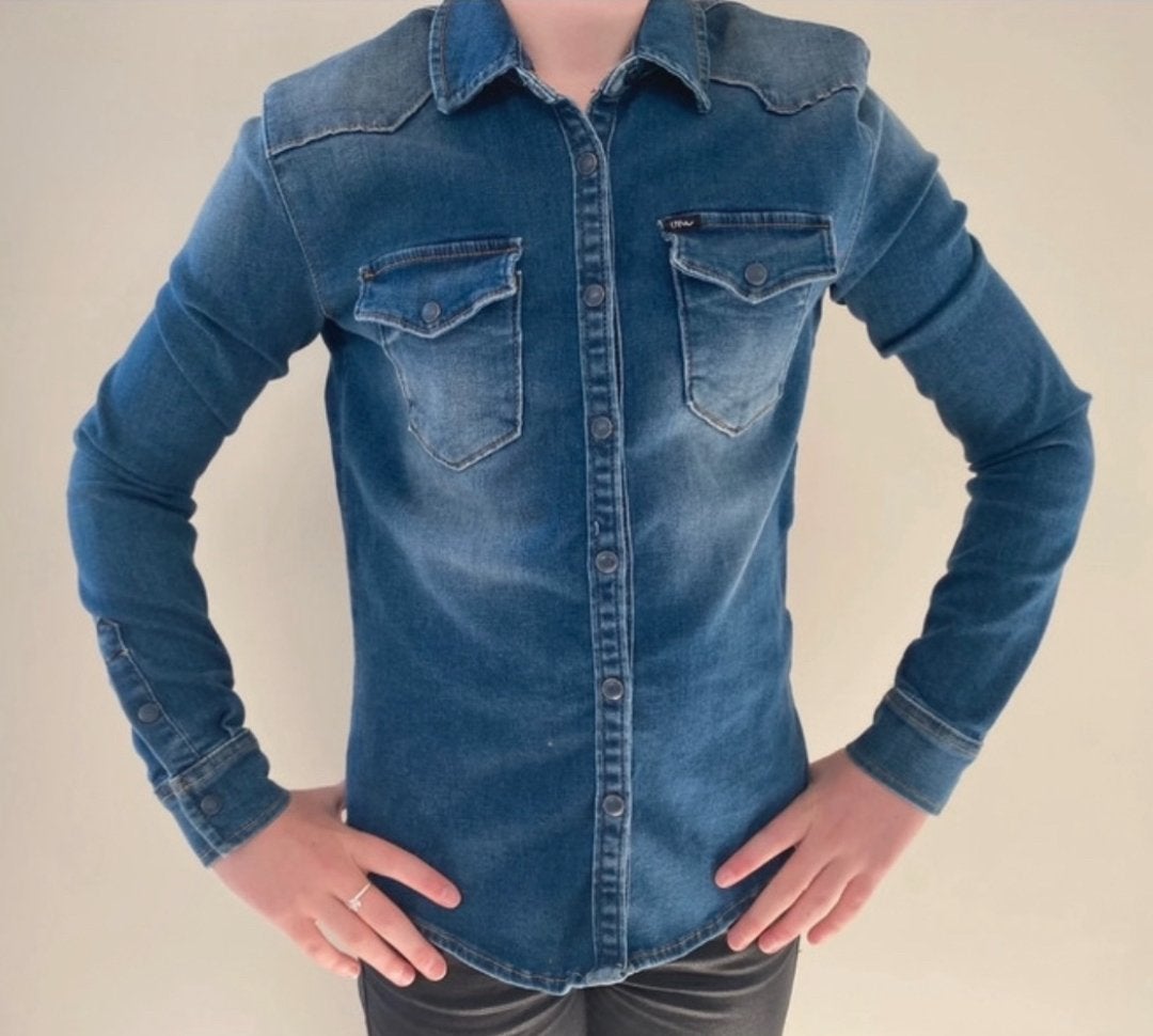 XS LTB spijkerblouse zgan! Zacht soepel en warm, Ophalen of Verzenden, Zo goed als nieuw, Maat 34 (XS) of kleiner, Blauw