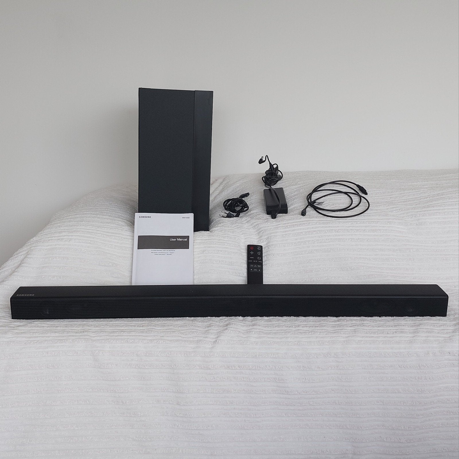 Samsung soundbar HW-K450 met draadloze subwoofer, Ophalen