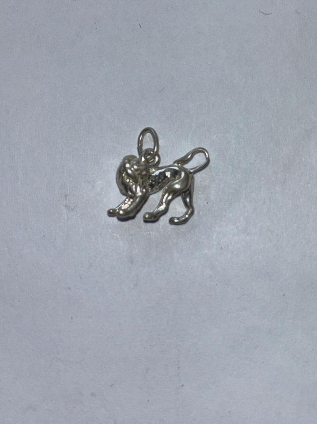 Zilveren Leeuw Bedel - Charm voor Armband of Ketting, Overige merken, Ophalen of Verzenden, Zo goed als nieuw, 1 bedel