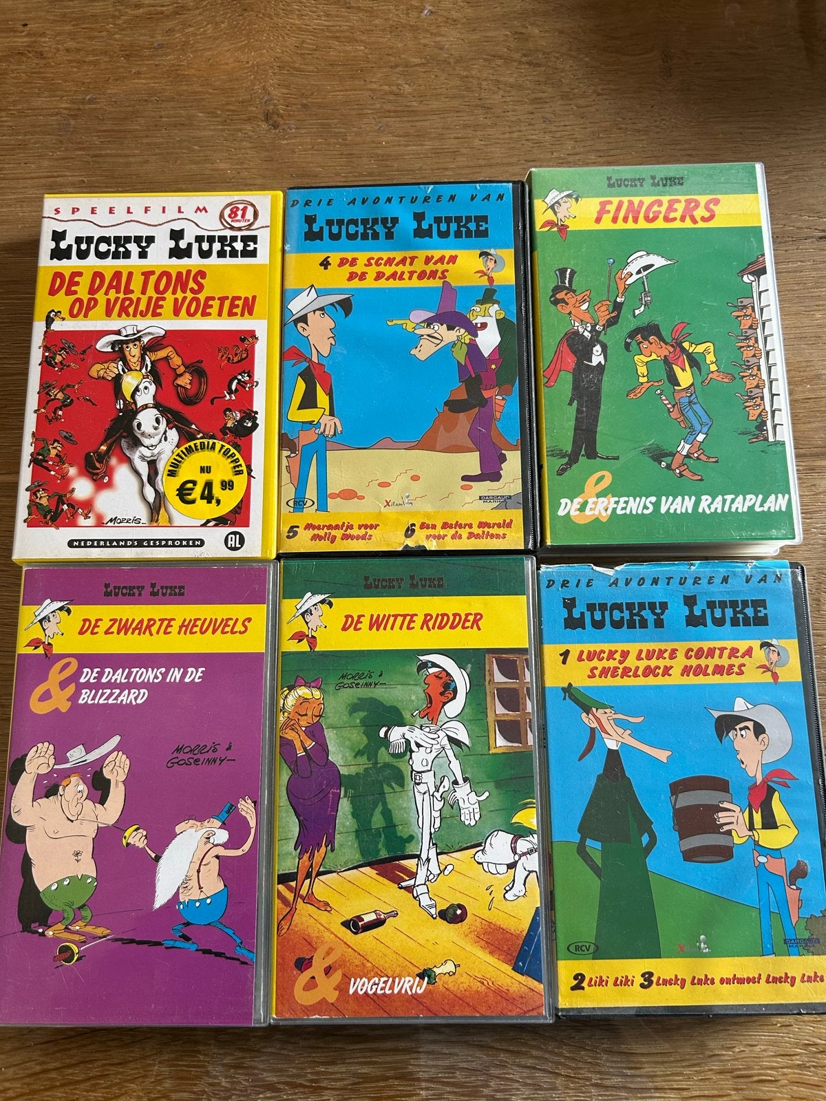 Lucky Luke VHS collectie - 8 videobanden, Cd's en Dvd's, Gebruikt, Komedie, VHS, Ophalen of Verzenden