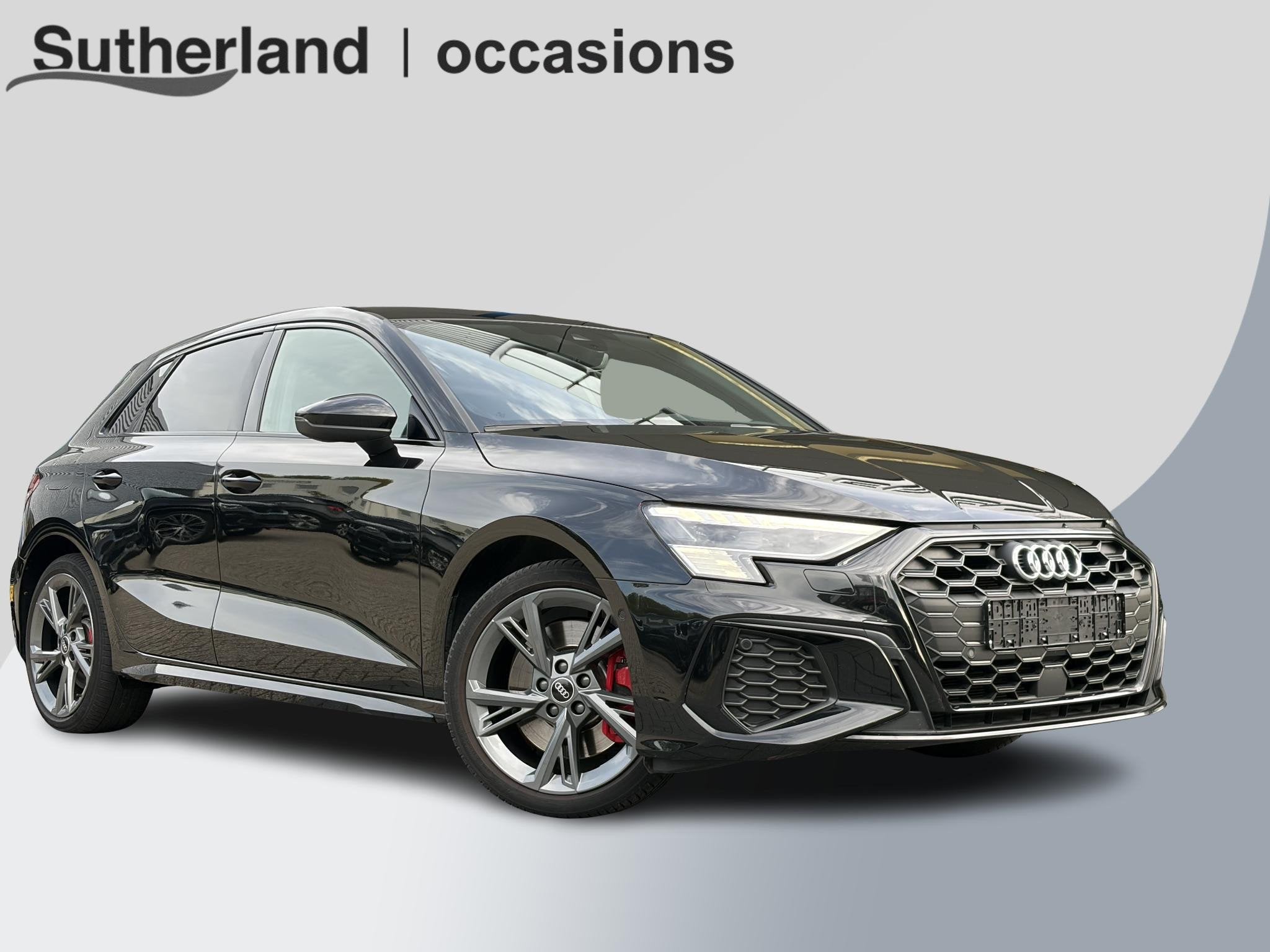 Audi A3 Sportback 45 TFSI e S edition Competition | Matrix L, Auto's, Gebruikt, 4 cilinders, Leder en Stof, Zwart