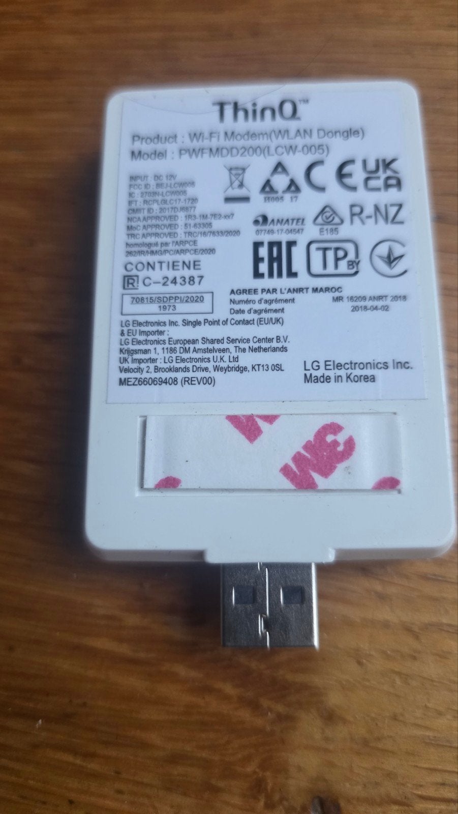 LG ThinQ Wi-Fi Modem l warmtepomp of airco via tel te bedien, Ophalen of Verzenden, Zo goed als nieuw