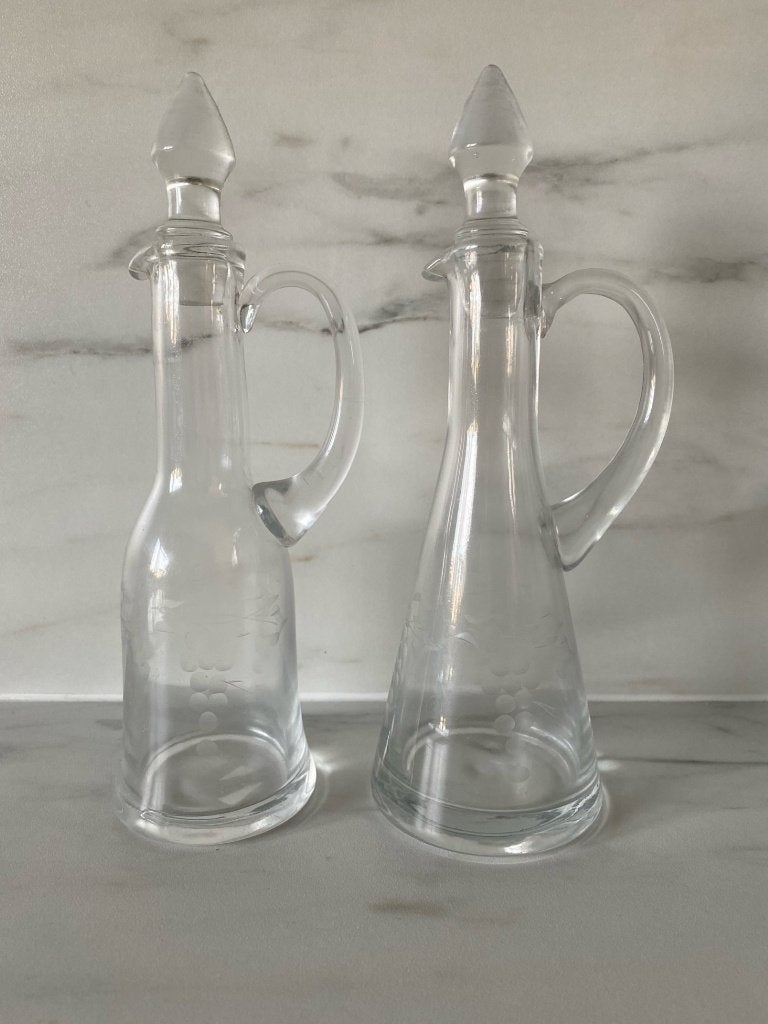 Glazen olie- en azijn-stel, Huis en Inrichting, Keuken | Keukenbenodigdheden, Nieuw, Overige typen, Glas, Ophalen of Verzenden