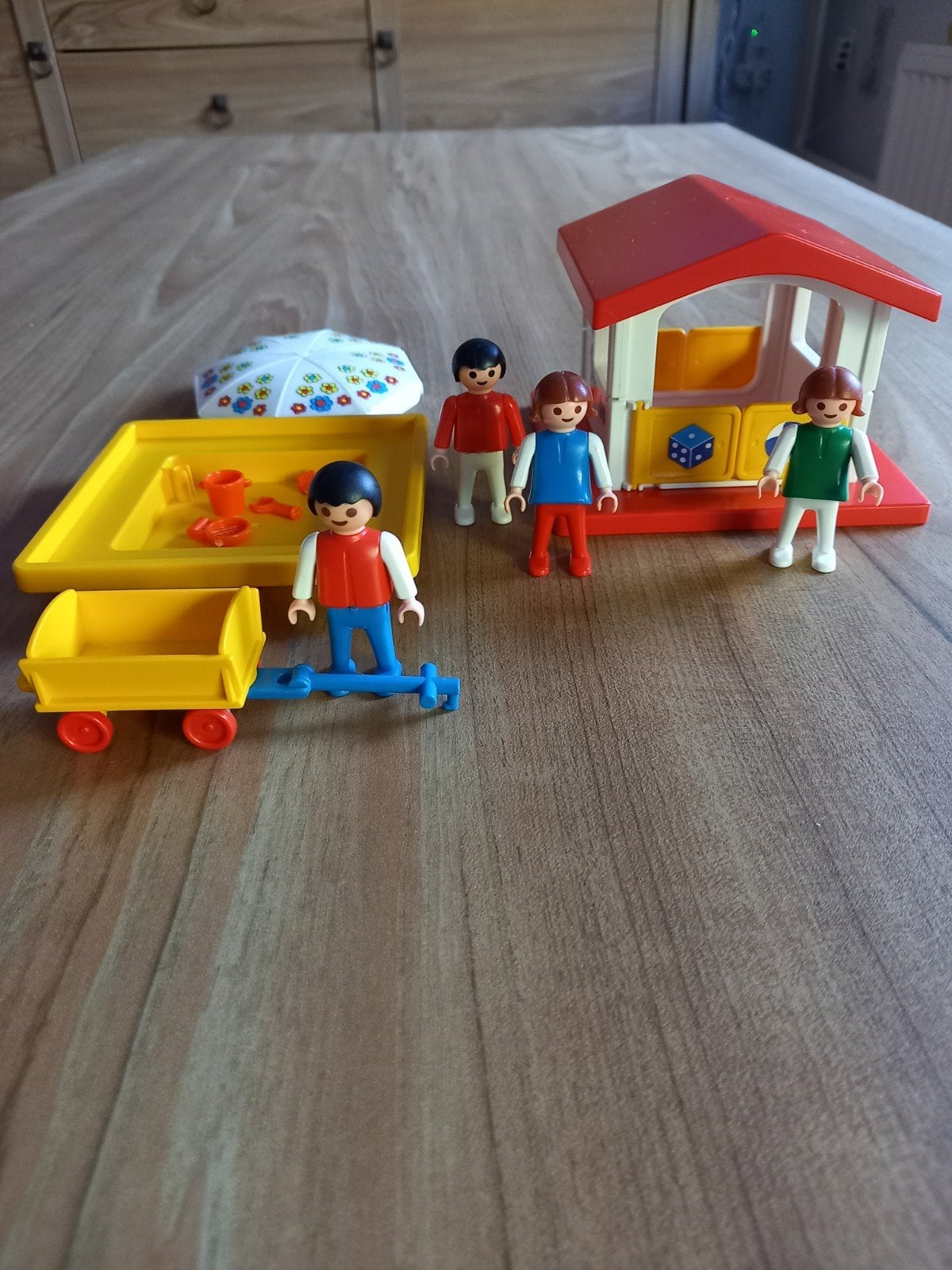 Playmobil 3497 Zandbak met speelhuisje, Gebouw, Complete set, Ophalen of Verzenden, Zo goed als nieuw