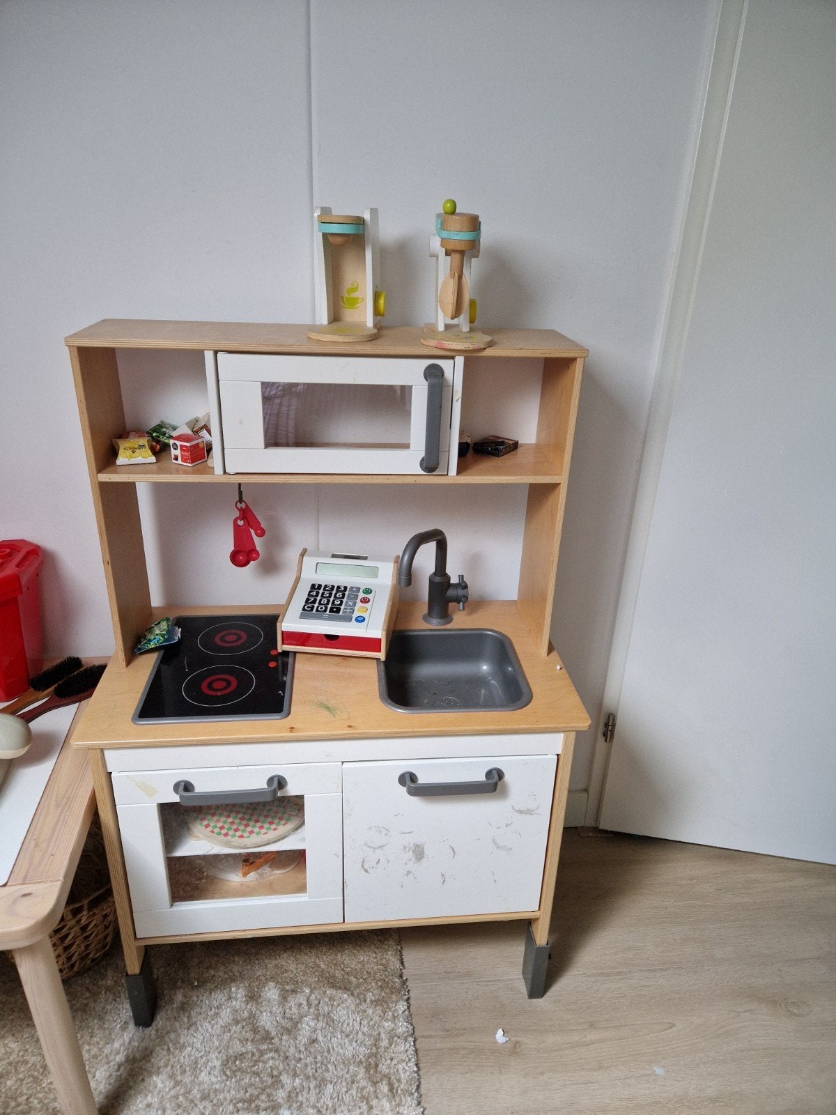 IKEA Speelgoedkeuken met accessoires en kassa, Ophalen, Gebruikt, Hout, Speelkeuken