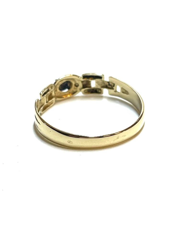 14k gouden ring met een saffier, Sieraden, Tassen en Uiterlijk, Ringen, 18 tot 19, -, -, Ophalen of Verzenden