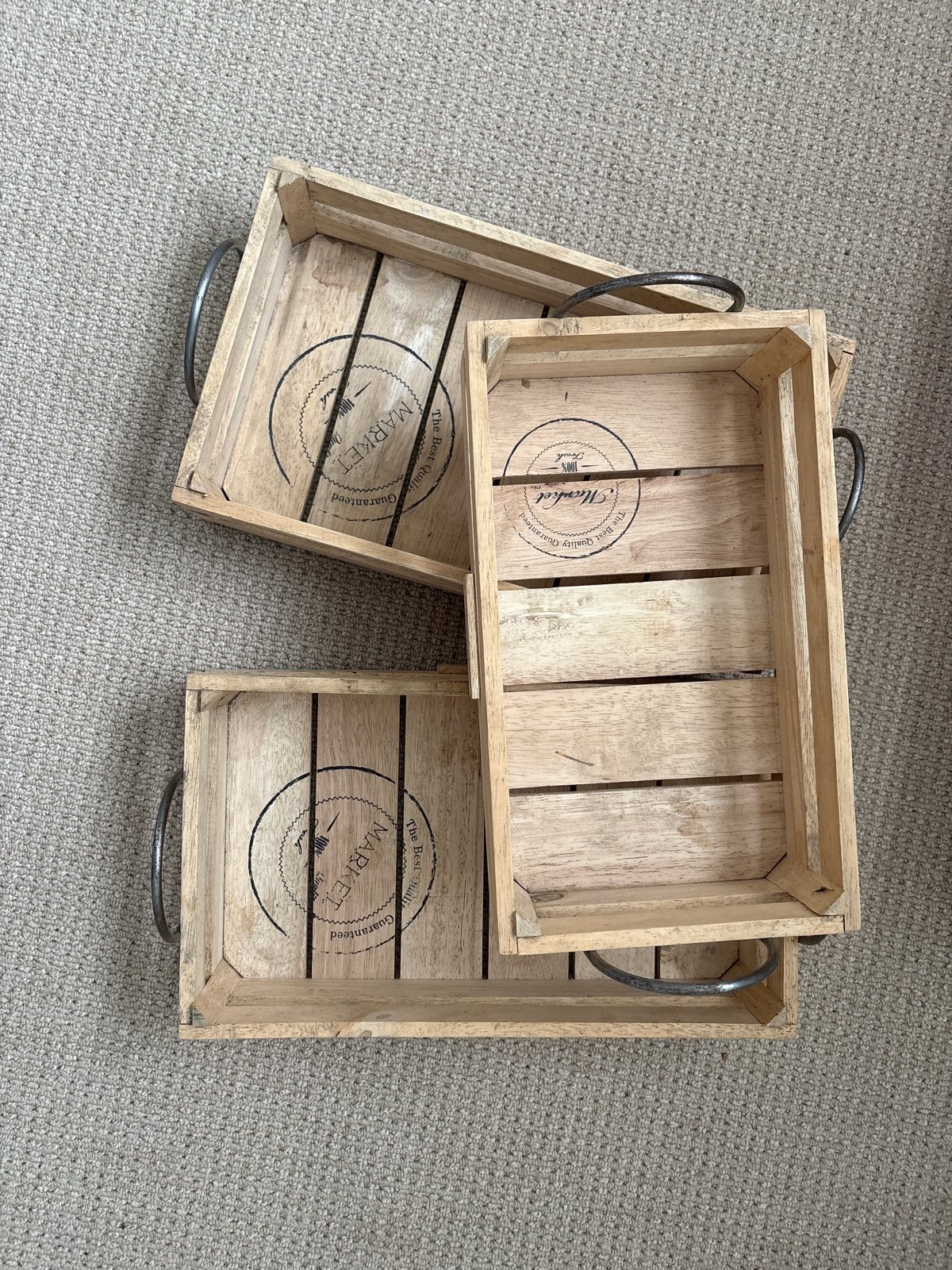 Rivièra mai Gebruikte houten kisten/bakken - alles in 1 koop, Gebruikt, Minder dan 50 cm, Ophalen of Verzenden, Minder dan 40 cm