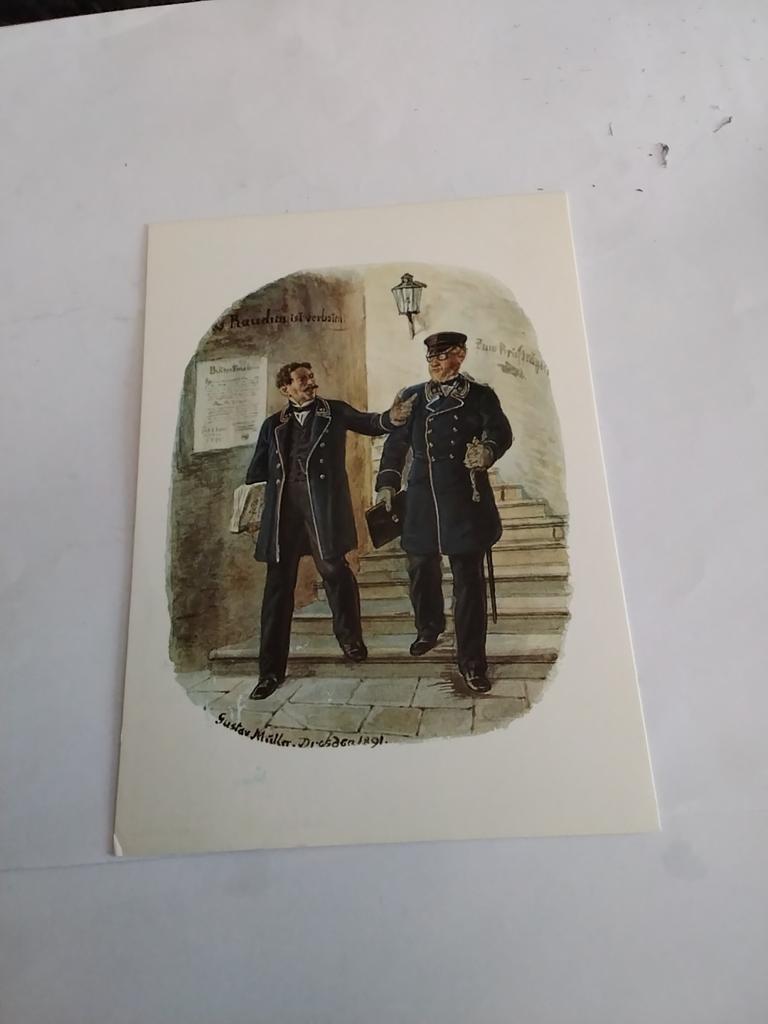 POST MUSEUM KARTEN. AQUARELL  G.MULLER, Ophalen of Verzenden, Sterren en Beroemdheden