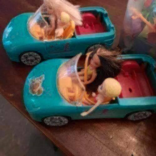 Mini barbie met auto polly pocket, Verzenden, Zo goed als nieuw, Barbie
