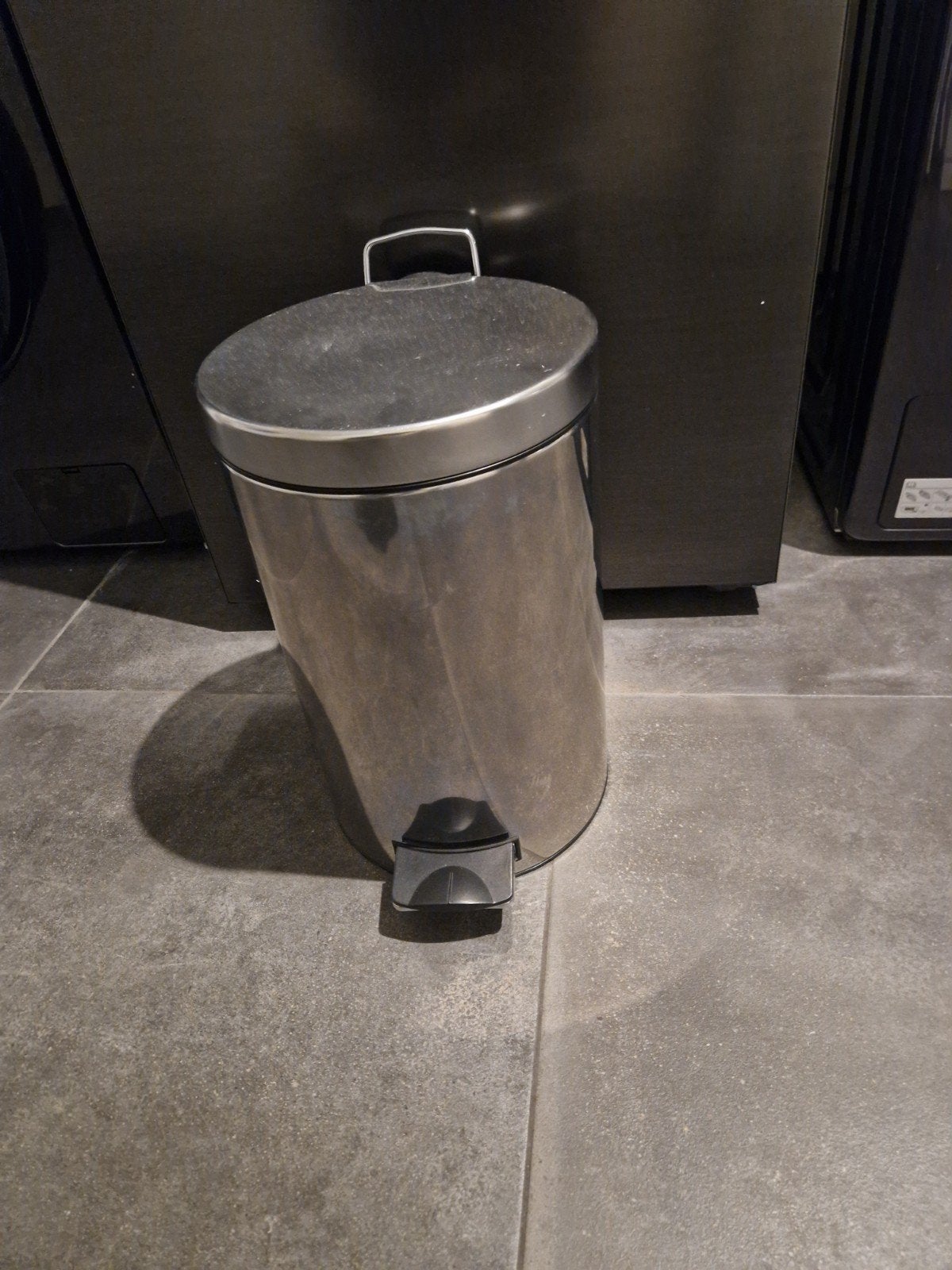 Brabantia Pedaalemmer 12 liter - RVS, Gebruikt, Met pedaal, Ophalen of Verzenden, Rvs