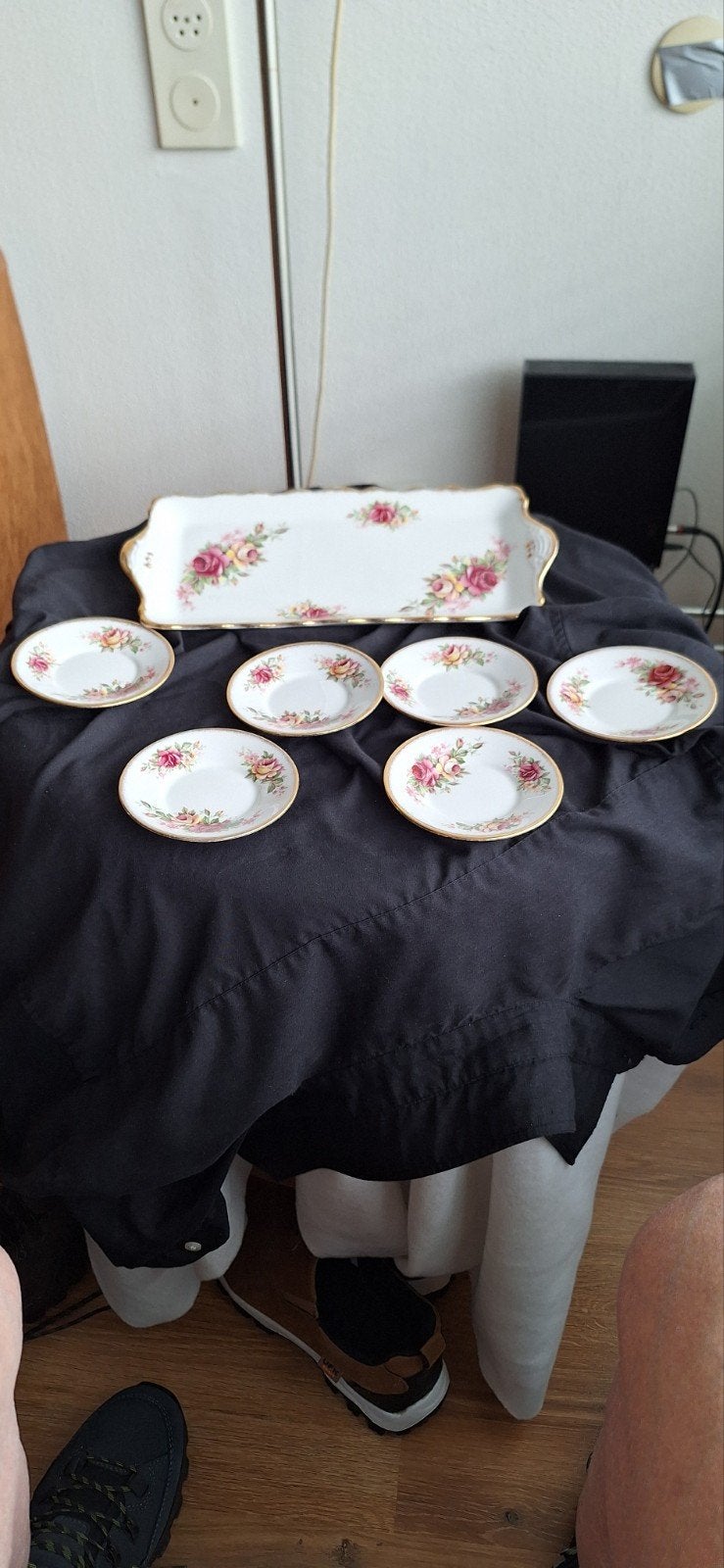 Old Foley James Kent Ltd. Garland Rose theeservies, Ophalen of Verzenden