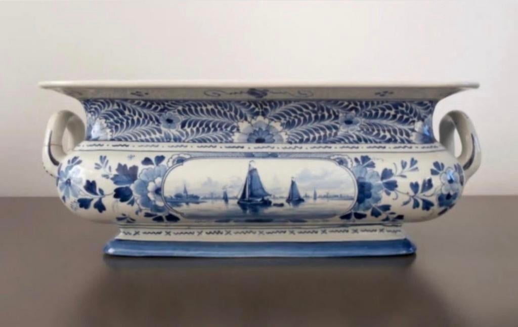 Zeldzame jardiniere Porceleijne fles  uit 1898., Ophalen of Verzenden