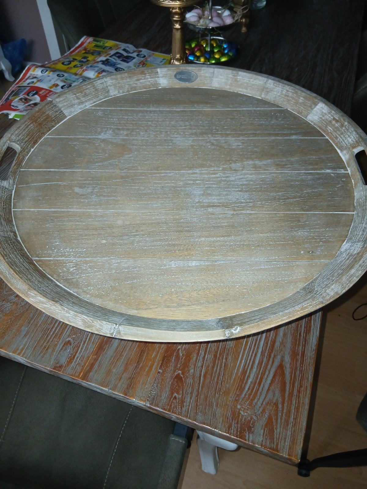 Riverdale Dienblad Hout - Rond, Ophalen of Verzenden