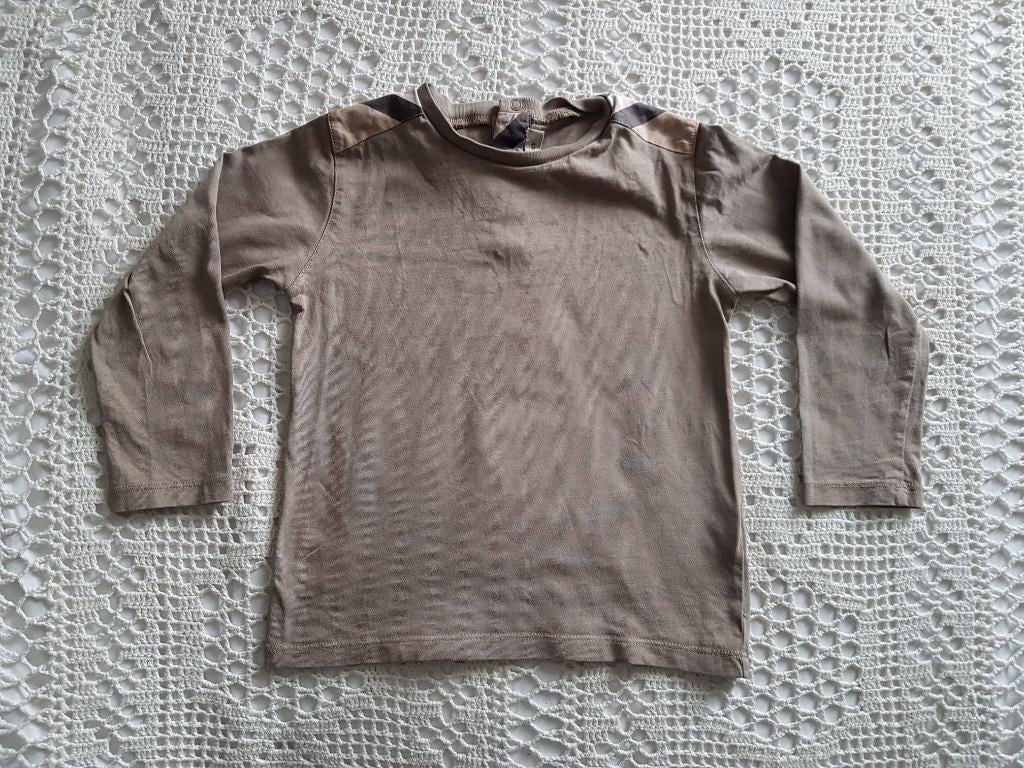 Burberry longsleeve olijfgroen 104, Ophalen of Verzenden, Zo goed als nieuw, Jongen, Shirt of Longsleeve