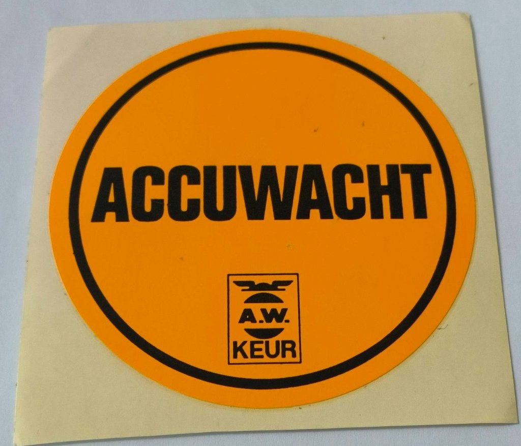 Sticker Accuwacht, Verzamelen, Ophalen of Verzenden, Zo goed als nieuw, Bedrijf of Vereniging