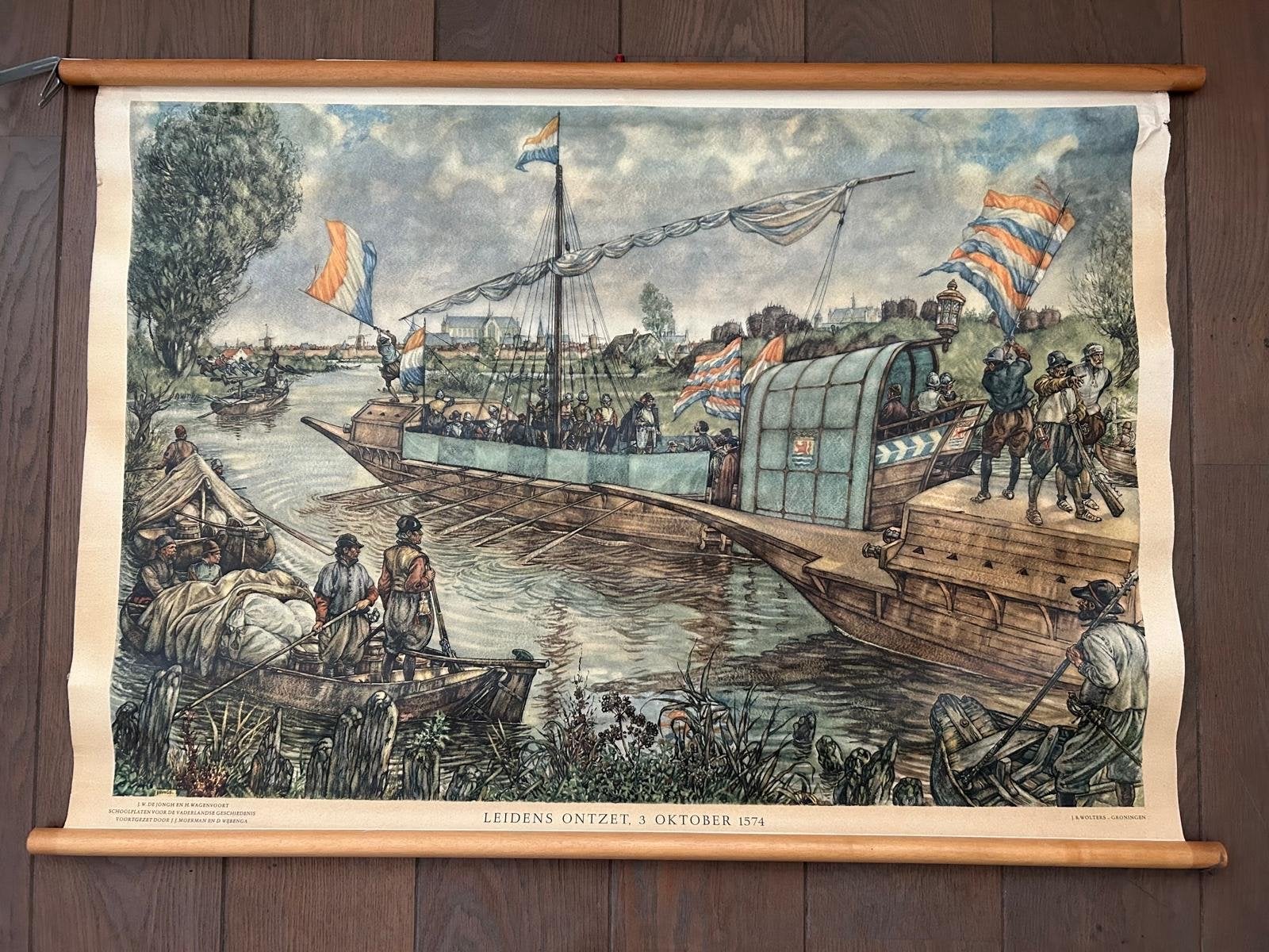 Historische Schoolplaat | Leidens Ontzet 3 Oktober 1574, Ophalen, Geschiedenis