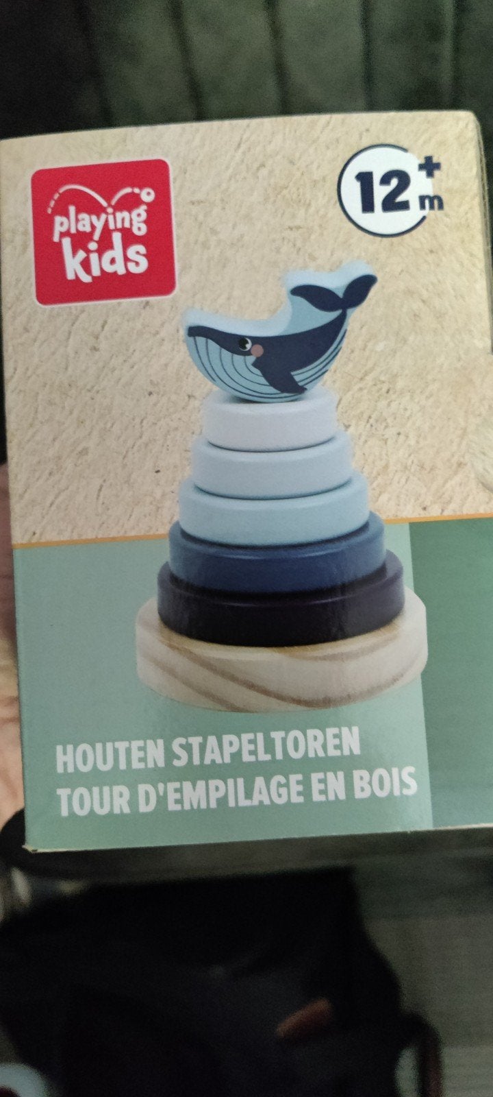 Houten stapeltoren walvis. Playing Kids, Ophalen of Verzenden, Nieuw, Overige typen