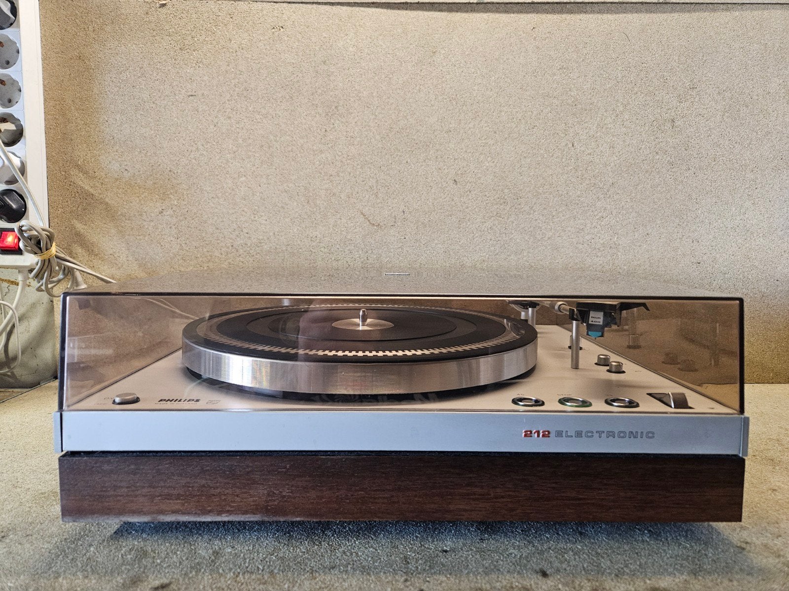 Philips 212 Platenspeler - Gereviseerd, Audio, Tv en Foto, Ophalen, Philips, Refurbished, Pitch-regelaar