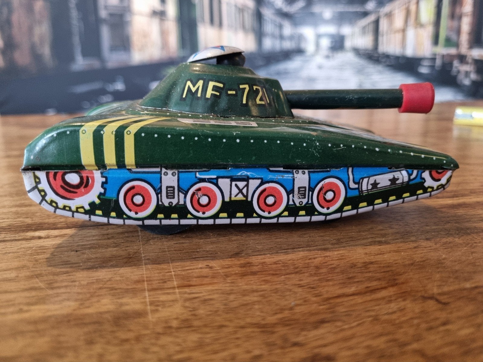 Vintage Blikken Speelgoed Tank MF-721 - Verzamelobject, Ophalen of Verzenden, Zo goed als nieuw
