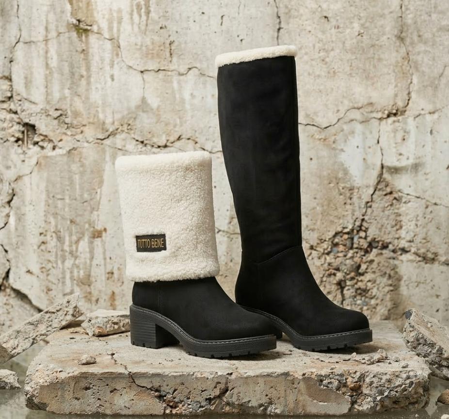 Tutto Bene Teddy omslag Boot Laars Black Maat 41, Hoge laarzen, Zwart, Nieuw, Ophalen of Verzenden