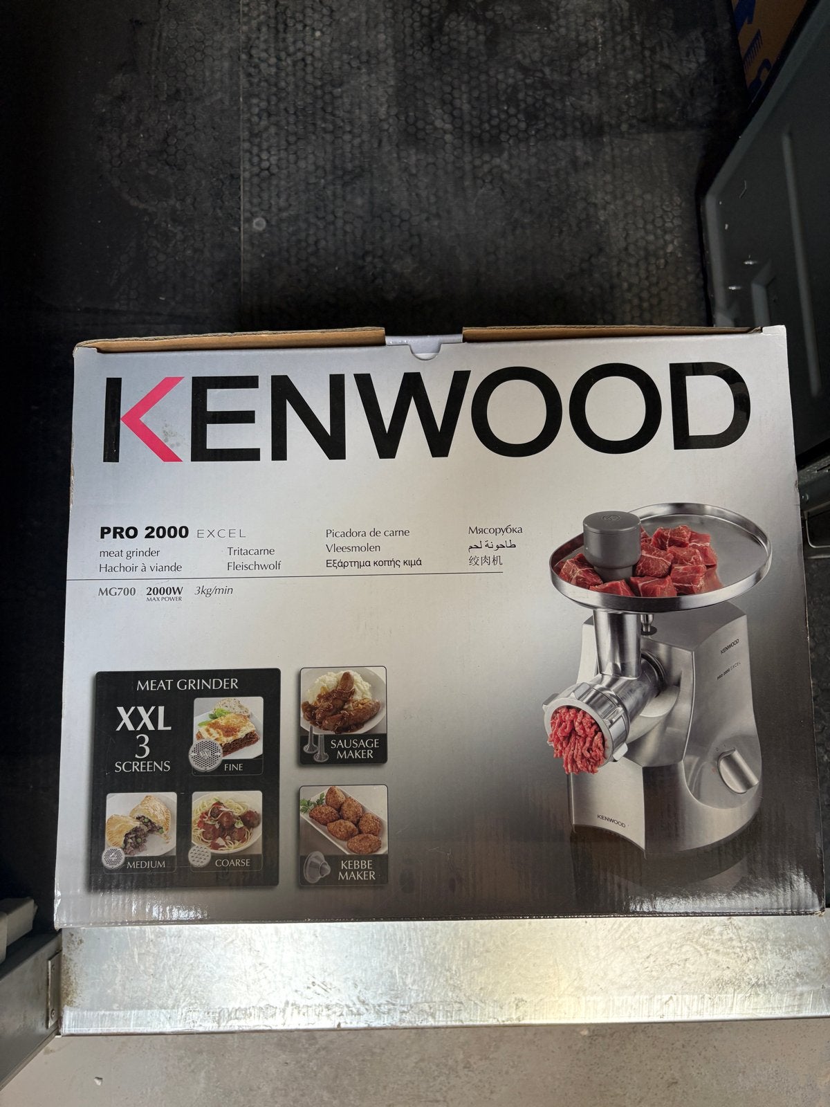 Kenwood PRO 2000 EXCEL MG700 Vleesmolen - Nieuw in doos, Minder dan 1 liter, Ophalen, Nieuw, 1 snelheid
