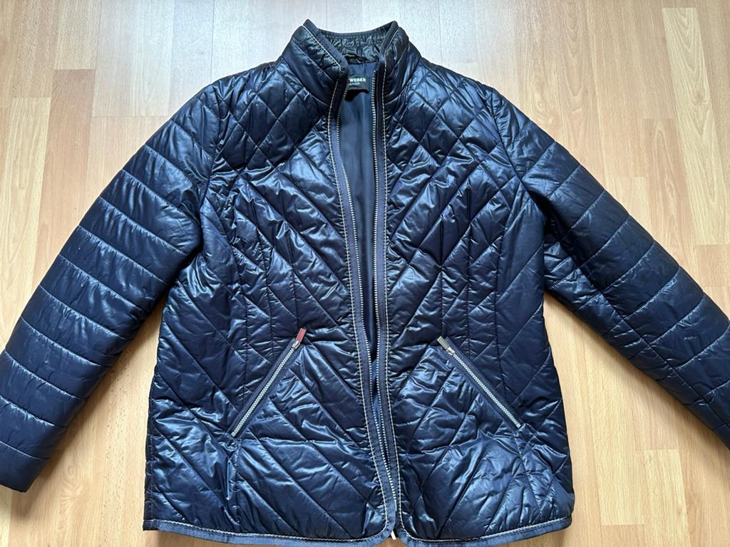 Stijlvolle donkerblauwe gewatteerde jas Gerry Weber, Ophalen of Verzenden, Zo goed als nieuw, Maat 38/40 (M), Blauw