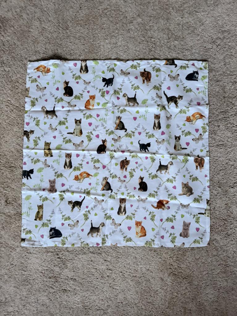 Theedoek 60x60 cm - Francien, Huis en Inrichting, Ophalen of Verzenden, Gebruikt, Wit, Theedoek of Handdoek