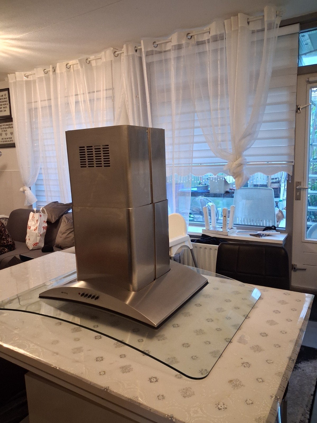 Smeg afzuigkap ook geschikt voor boven eiland keuken, Witgoed en Apparatuur, Ophalen of Verzenden, Wandschouwkap