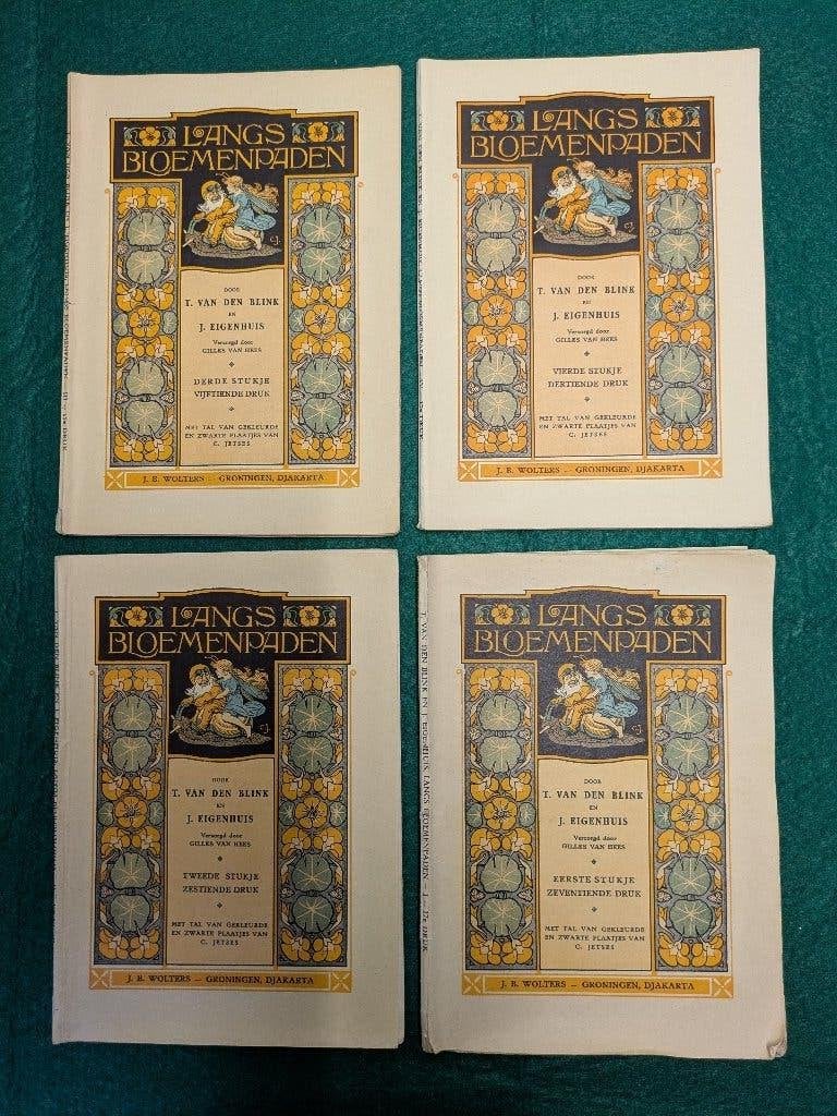 Oude schoolboekjes (o.a. plaatjes C. Jetses), Ophalen of Verzenden, Gelezen, Overige niveaus