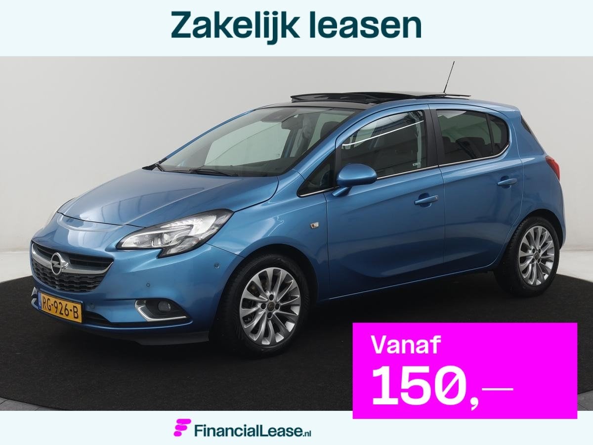 Opel Corsa 1.0 Turbo Innovation | Panoramadak | Stuur/stoelv, Voorwielaandrijving, Stof, Gebruikt, Blauw