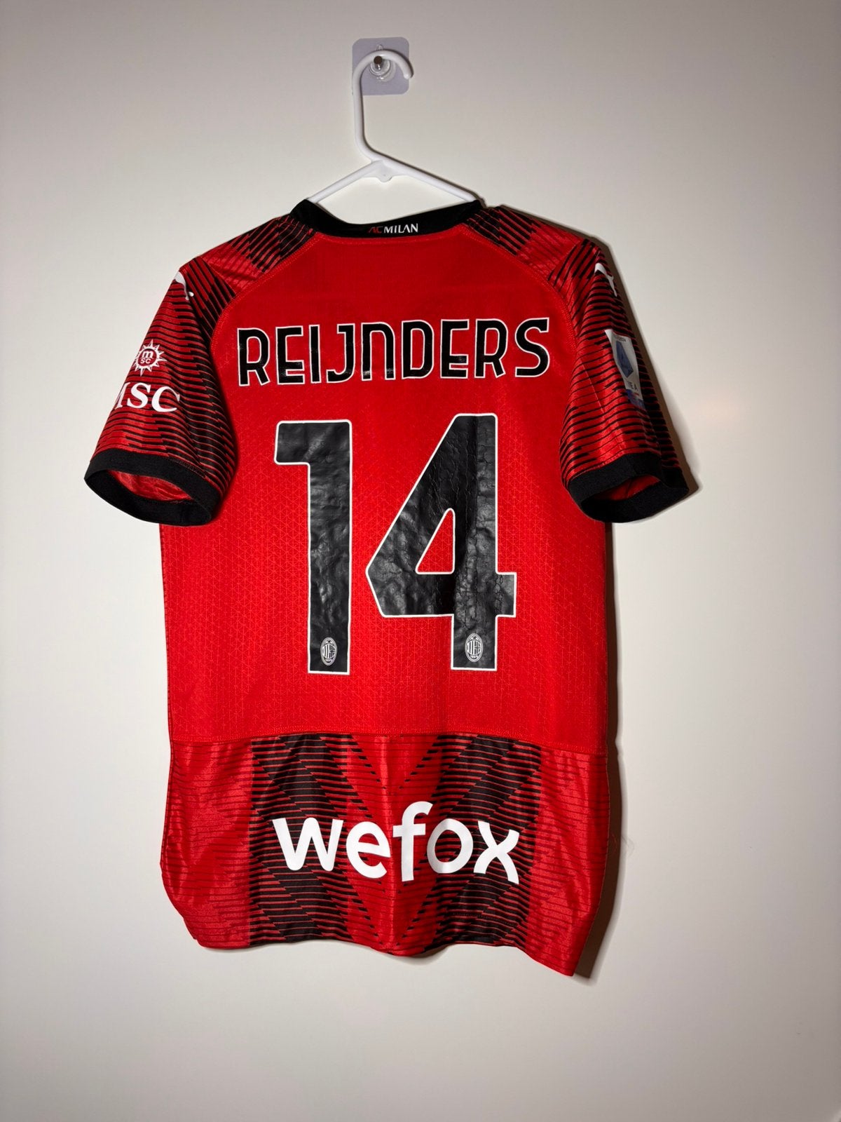AC Milan Voetbalshirt 2023/2024 Tijjani Reijnders #14 M, Verzenden, Zo goed als nieuw, Buitenlandse clubs, Shirt