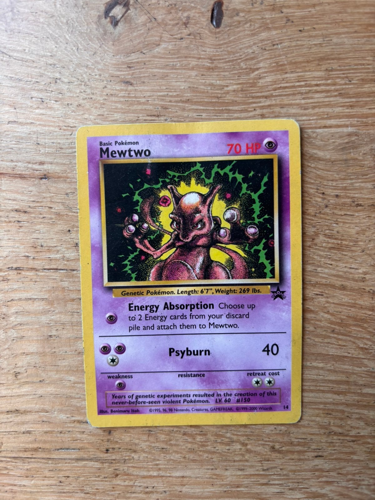 Mewtwo black star promo 14, Hobby en Vrije tijd, Verzamelkaartspellen | Pokémon, Ophalen of Verzenden, Zo goed als nieuw, Losse kaart