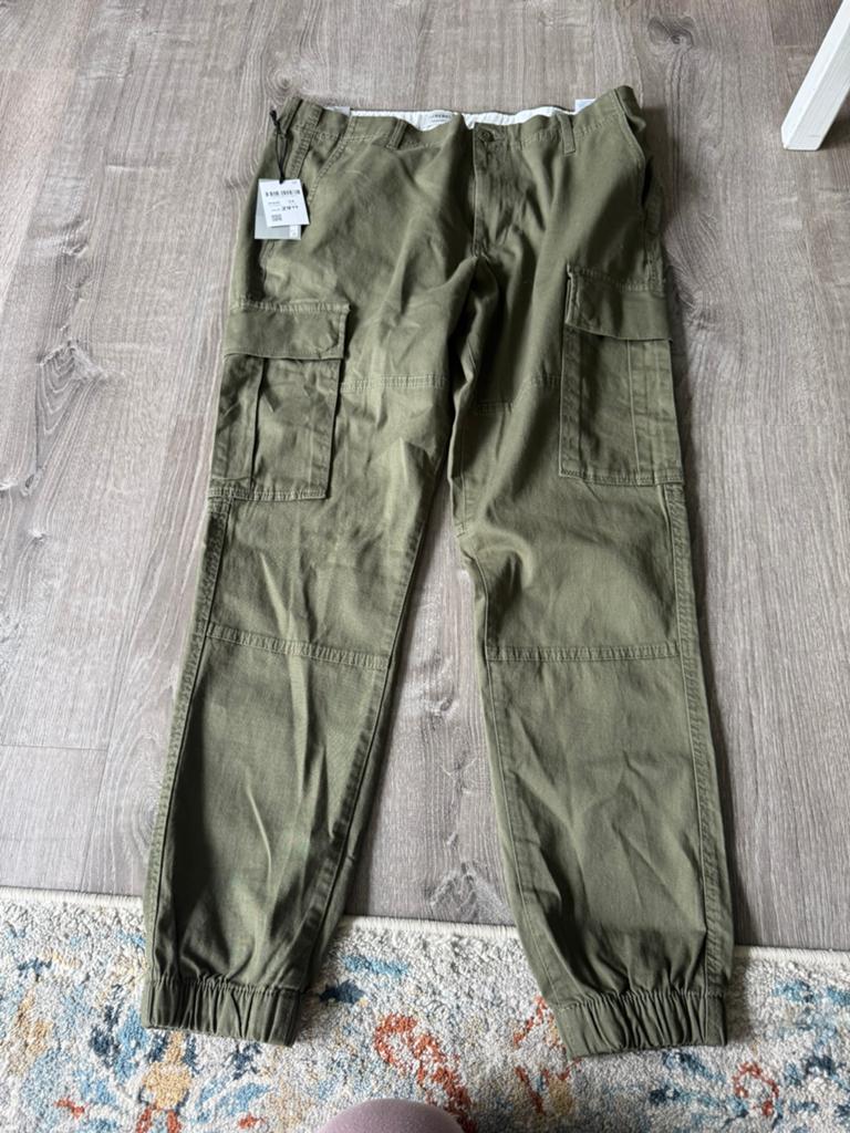 Heren Cargo broek, Ophalen, Nieuw, Overige maten, Groen