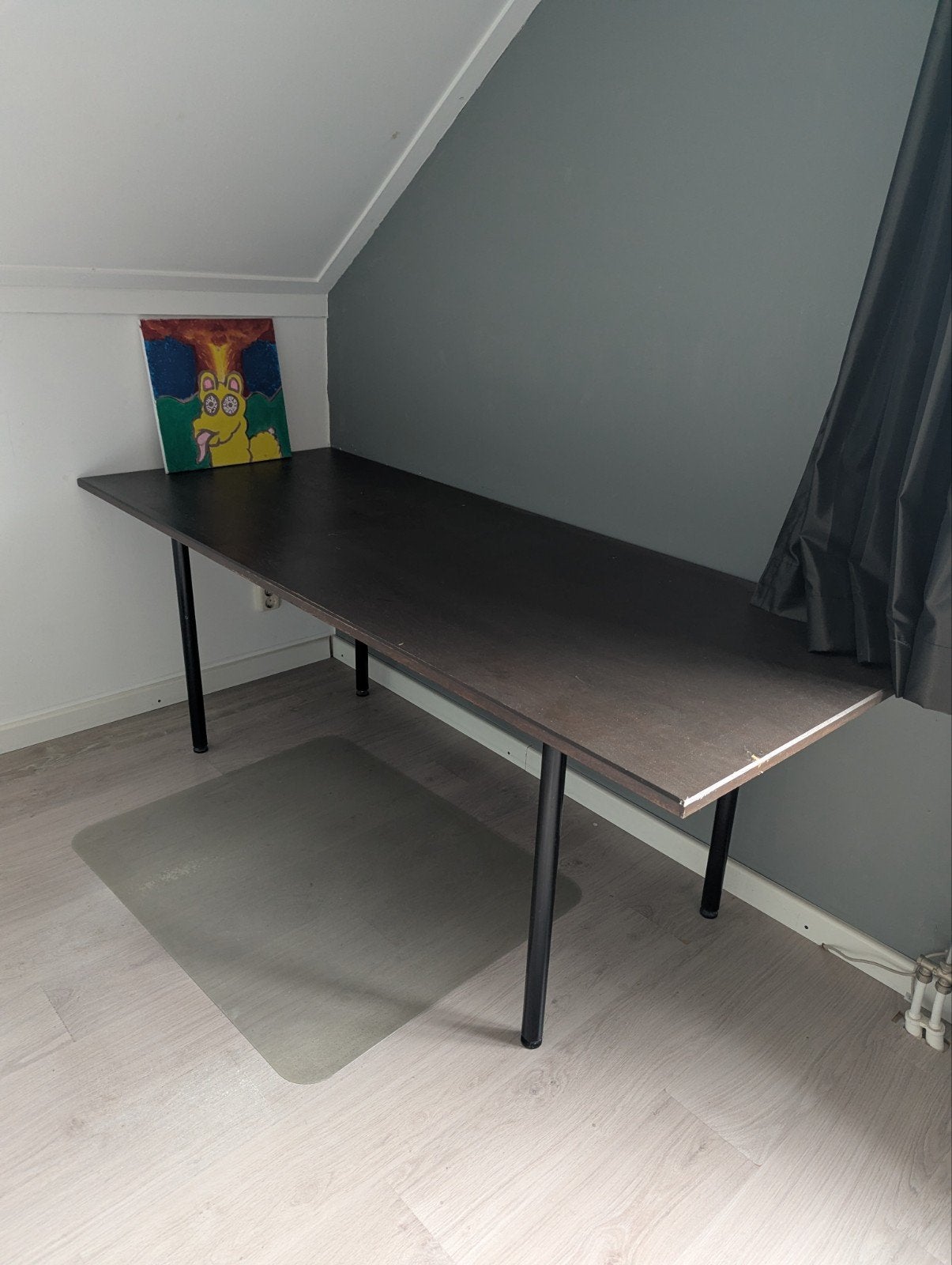 Houten werkblad met poten - 200x80 cm, Gebruikt, 200 cm of meer, 50 tot 100 cm, Rechthoekig