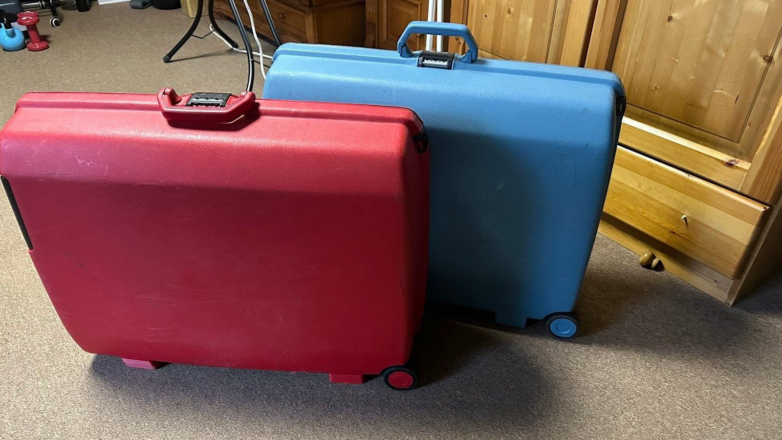 2x Samsonite koffer harde schaal, Ophalen, Gebruikt, Hard kunststof, Slot