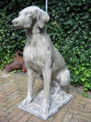 Hele mooie betonnen hond pointer de hoogte is 73 cm, Ophalen, Nieuw, Beton, Dierenbeeld