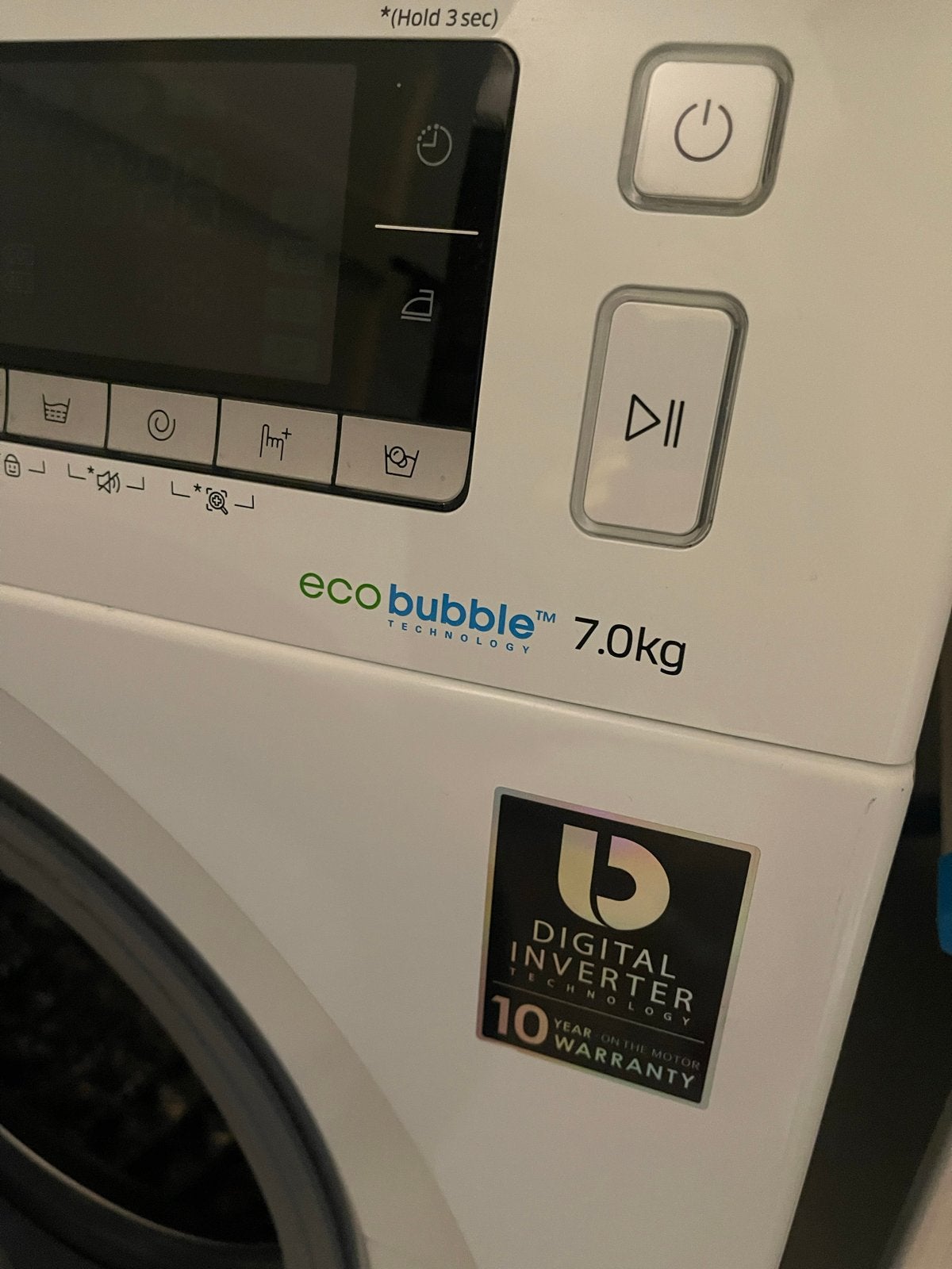 Samsung WW70J5426FW/EN Wasmachine 7kg EcoBubble, Ophalen, Gebruikt, Voorlader, Kort programma