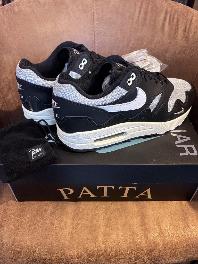 Nike Air Max 1 Patta Waves Black mt 42,5., Zwart, Nike, Nieuw, Ophalen of Verzenden