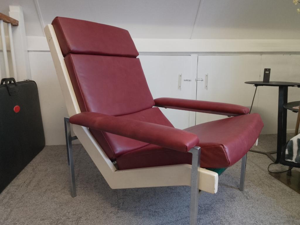 Rob Parry fauteuil, Huis en Inrichting, Stoelen, Gebruikt, Eén, Hout, Leer, Rood, Ophalen