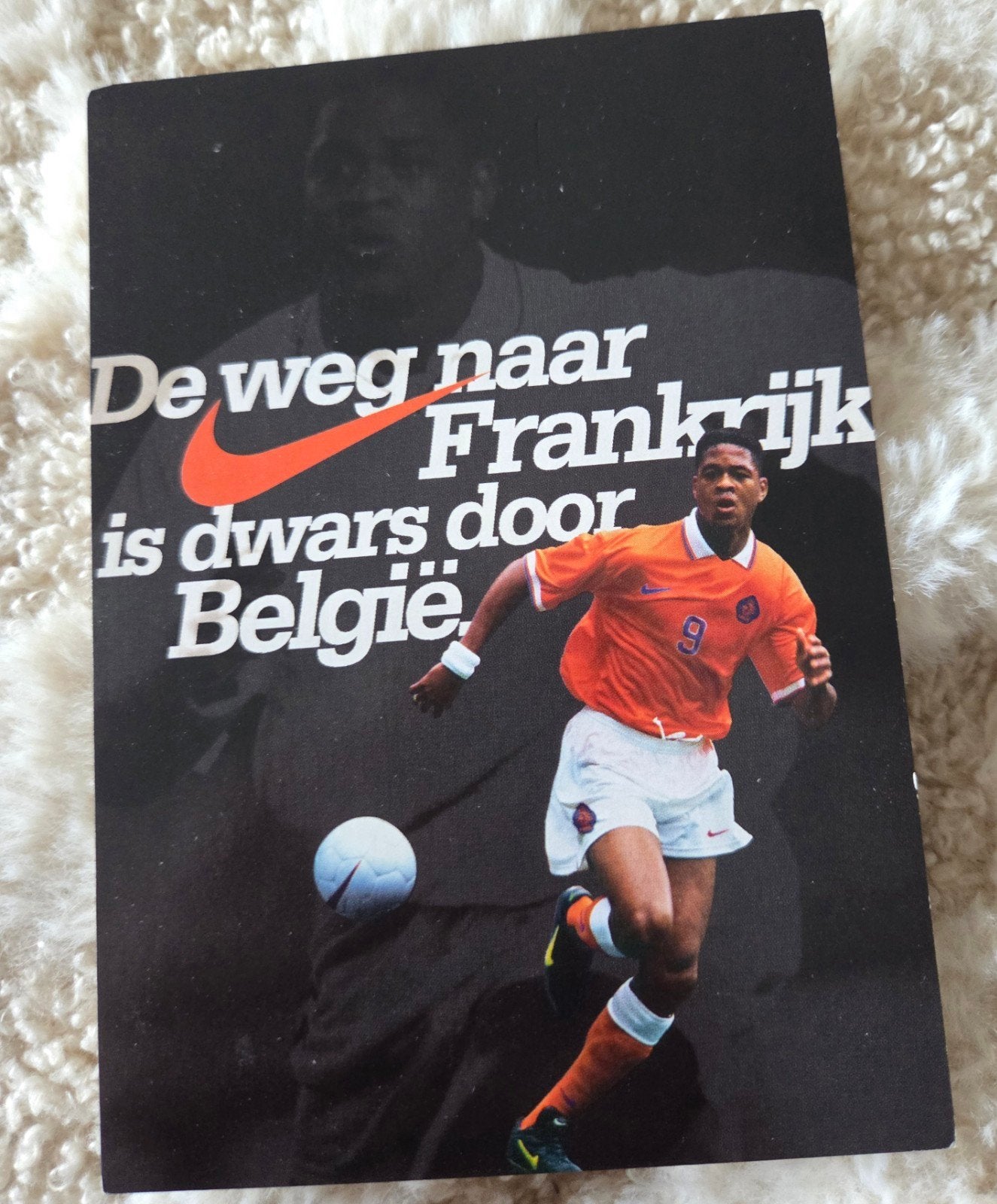 Vintage Nike Boomerang Schoolcard - Patrick Kluivert, Verzenden, 1980 tot heden, Ongelopen, Sport en Spel