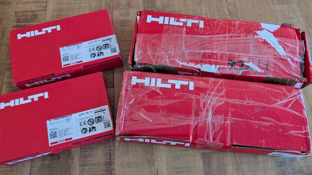 Hilti HVU2 M24x210 injectie mortel, HAS-U M24x300 ankerstang, Ophalen, Nieuw, 100 tot 250 mm, Overige typen