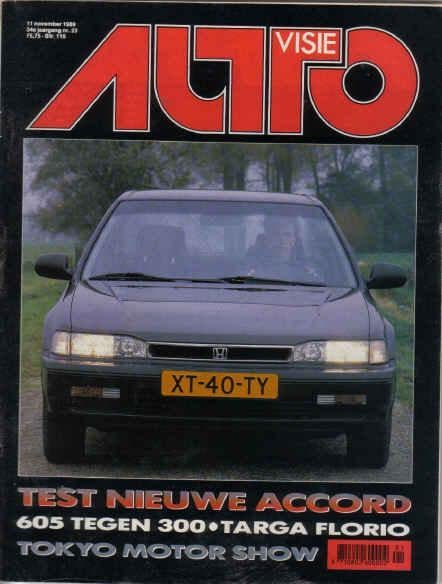 Autovisie 23 1989 : Peugeot 605SV 24 - Mercedes Benz 300E 24, Ophalen of Verzenden, Gelezen, Algemeen