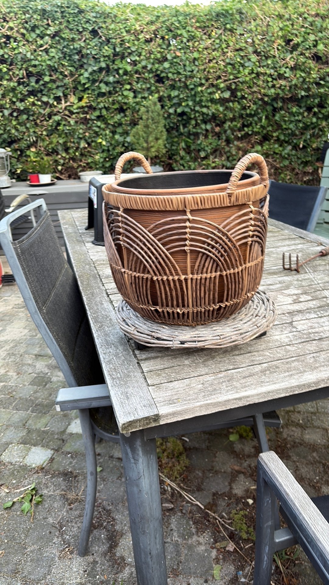 Plantenpot met verrijdbaar onderzet le havre, Rond, Ophalen of Verzenden, Zo goed als nieuw, Plantenpot of Plantenbak
