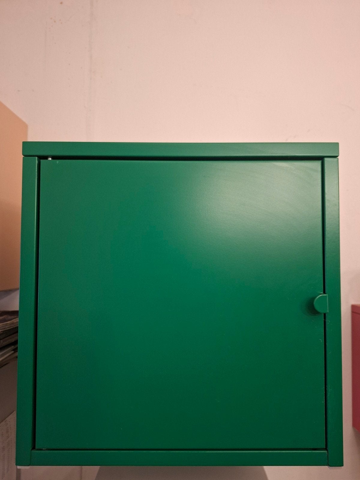Groene metalen kast / opbergkastje, Ophalen, Gebruikt, Modern